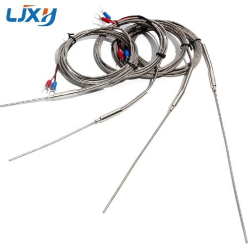 LJXH K-Type Thermocouple 2mm Probe Dia. 50mm/100mm/150mm/200mm Probe Length Temperature Sensors 1m/2m/3m/4m/5m Thermocouple