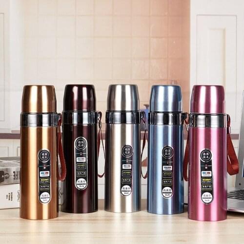 Spot Wholesale 304 Stainless Steel Head Vacuum Cup Sling Outdoor Sports Bottle Gift Cup Customization