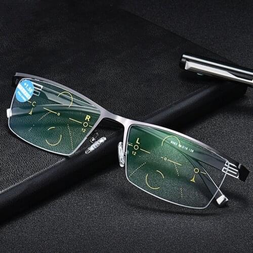 Intelligent progressive reading glasses for men women near and dual-use Anti-Blue Light automatic adjustment Eyewear