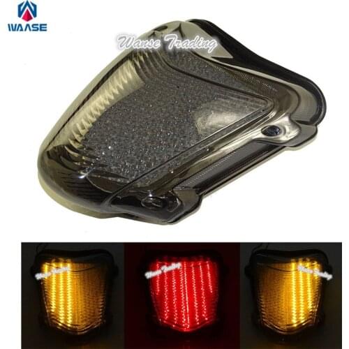 Waase For Suzuki Hayabusa GSXR1300 GSX1300R 2008 2009 2010-2016 E-Mark Rear Tail Light Brake Turn Signals Integrated LED Light