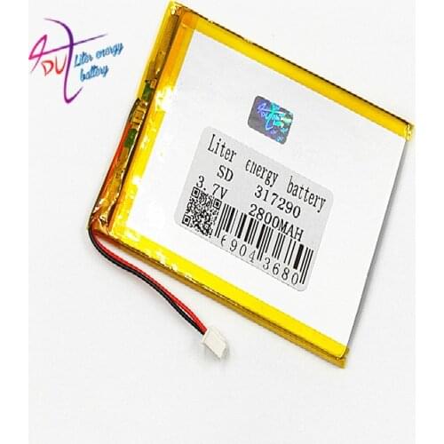 XHR-2P 2.54 317290 3.7V 2800MAH 307090 Lithium Polymer LiPo Rechargeable Battery For Mp3 headphone PAD DVD bluetooth camera