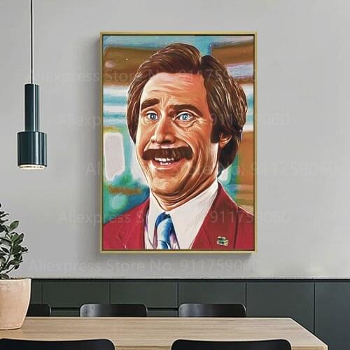 The Anchor Man Canvas Painting Art Posters and Prints Wall Art Picture for Living Room Home Cuadros Decoration