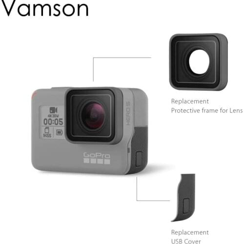 Vamson for Go pro Accessories for Gopro Hero 7 Black 6 5 UV Lens Ring Replacement Protective Repair Case Frame VP717