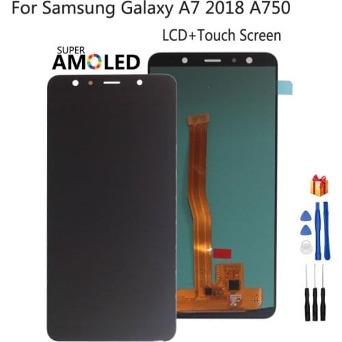 For Samsung Galaxy A7 2018 A750 A750F LCD Display SM-A750F A750FN A750G Incell Amoled Touch Screen Digitizer Assembly Screen LCD