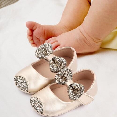 1 Pair Bowknot Baby Shoes Toddler Shoes Bowknot Shape Anti-Slip Lightweight Fashion Soft Baby First Walker Casual Baby Shoes