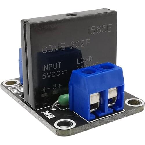 1Pcs 1 Channel DC 5V Solid State Relay Module G3MB-202P 240V 2A Low Level Trigger Relay Board Relais Module for Arduino