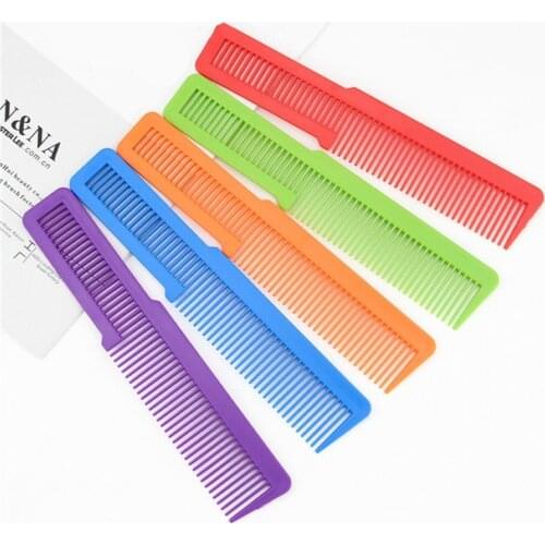 1PC Colorful Salon Hairdressing Comb Carbon Fiber Anti-static Hair Comb Wide Tooth Haircut Hair Trimmer Comb Styling Tool