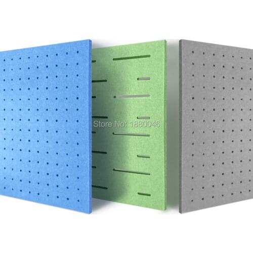 1box 10pcs sound absorber Eco-friendly Perforated Polyester Material acoustic panels acoustic treatment wall panels