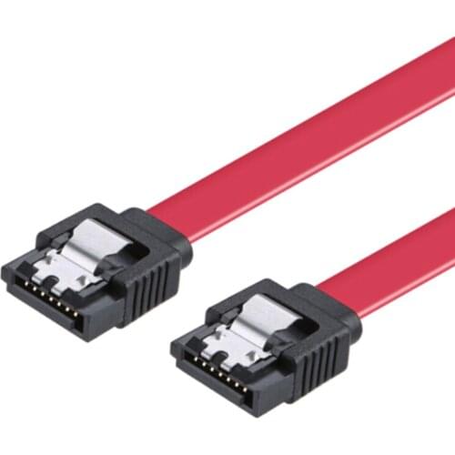 100pcs/lot 7 Pin SATA Female to SATA Female Cable for Computer Service HDD Laptop SATA Connector 0.5M Length