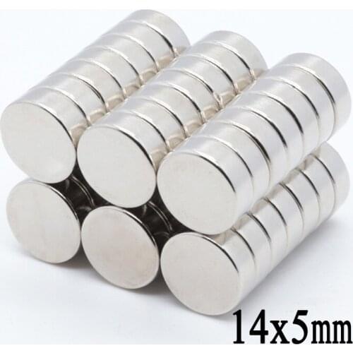 50pcs 14x5 mm N35 Rare Earth Permanent Super Strong Neodymium Magnet Craft Mini Magnets 14x5mm