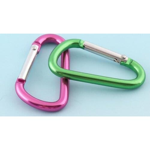 Carabiner keychains Spring Clasp Snap Hook 6pcs 48mm Carabiner Clips Aluminum Hanging Buckles