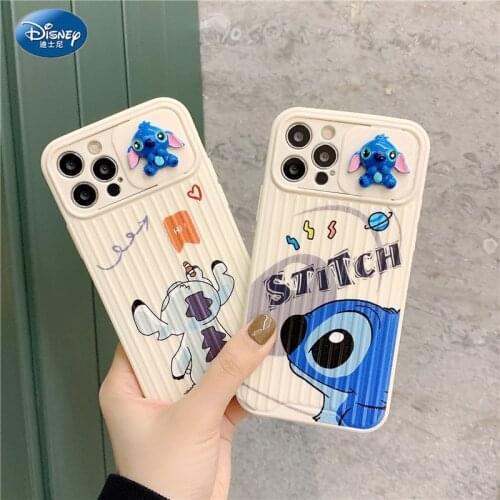 Disney Stitch Camera Lens Protection Phone Case on For iPhone 11 12 Pro Max 8 7 Plus Xr XsMax X Xs SE 2021zz0603
