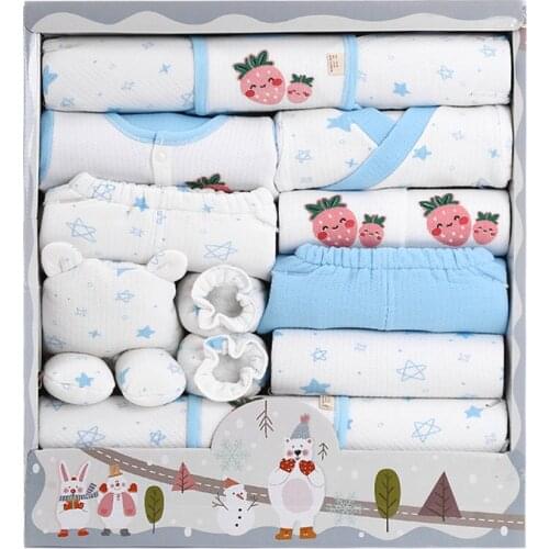Unisex Baby Sets 18PCS Newborn Cotton Baby Girl Clothes Autumn Full Sleeve Baby Boy Clothes Winter Print Roupas de bebe