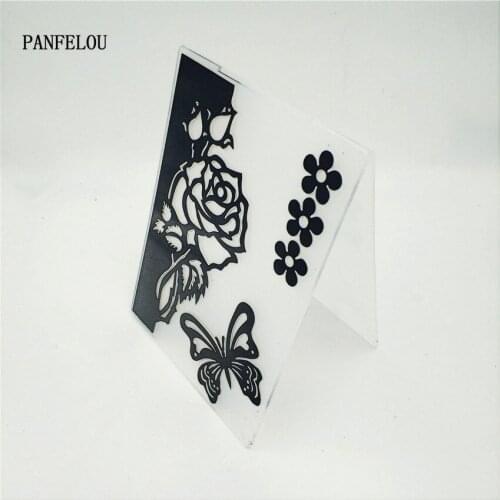 HOT plastic rose craft card making paper card album wedding decoration clip Embossing folders