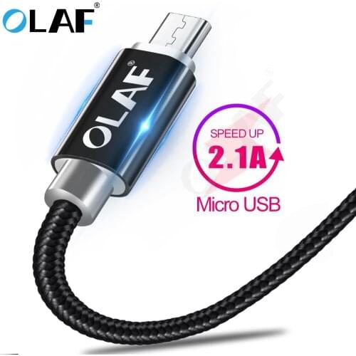 OLAF Micro USB Cable 5V2.1A Fast Charger Micro usb Cable for Samsung S7 Xiaomi Huawei Andriod Mobile Phones Cable Charging Cord
