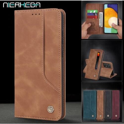 Leather Wallet Case for Samsung Galaxy A32 A52 A72 A42 A12 A51 A71 A31 A41 A21S 5G S21 Ultra S20 FE S10 Plus Magnetic Flip Cover