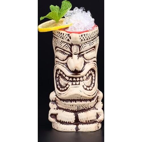 Cool Cool Carl TIKI MUG Hawaii Cocktail Cup Ceramic Cup Tiki Cup Wine Glass