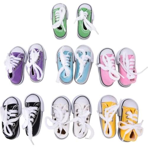 Hot Sale 1 Pair Doll Denim Canvas Shoes For Doll Toy Mini Doll Shoes for Doll Boots Sneackers Accessories