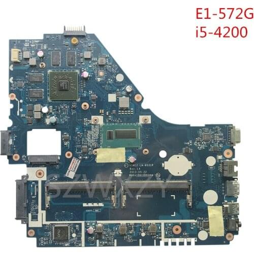 SZWXZY For ACER E1-572G Laptop Motherboard V5WE2 LA-9531P NBMFP1100B I5-4200 R7 M265/2GB