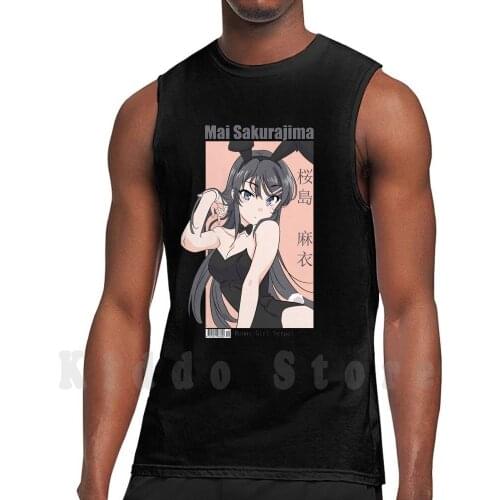 Bunny Girl Senpai Mai Sakurajima tank tops vest sleeveless Anime Manga Japan Waifu Senpai Kawaii Best Girl Anime Girl