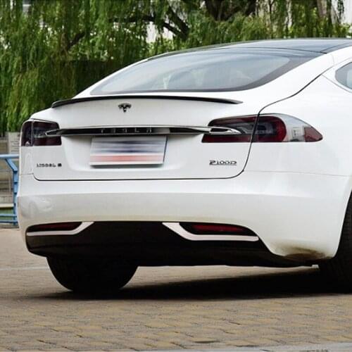 Modification Rear fog light frame decoration bright strip sequins for Tesla model S Car accessories