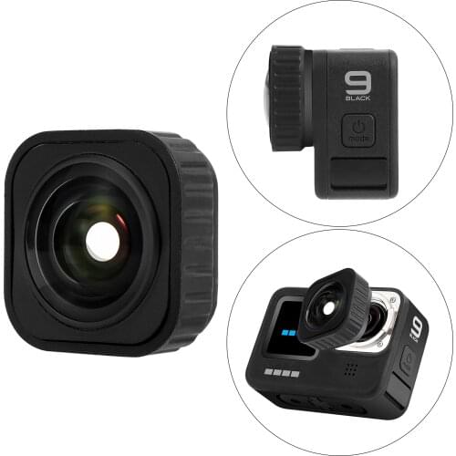 Max Lens Mod Compatible with HERO9 Black Accessory Easy, tool-free installation and removal