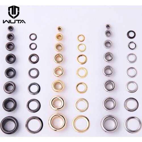 WUTA 100set Brass Eyelets with Washer Ring for Leathercraft DIY Scrapbooking Shoes Belt Cap Bag Tags Clothes 3mm 4mm 5mm 6mm 8mm