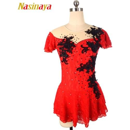 Nasinaya Figure Skating Dress Customized Competition Ice Skating Skirt for Girl Women Kids Patinaje Gymnastics Performance 118