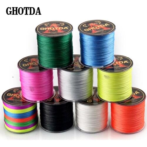 GHOTDA PE Braided Fishing Line Multifilament 500M 8 Strands Cord Carp For Saltwater