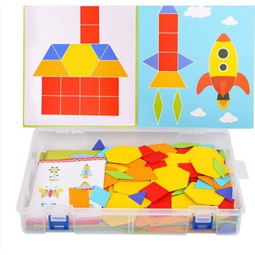 20set 180pcs/set Creative Puzzle Games Educational Toys For Children Jigsaw Puzzle Learning Kids Developing Wooden Toys