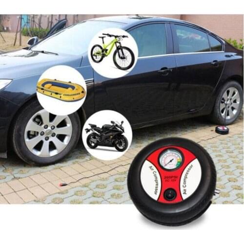 Mini Portable Truck Bus Bike Motorcycle Car Air Pump 260PSI Compressor DC 12V Auto Inflaters Electric Tire Inflator Compress