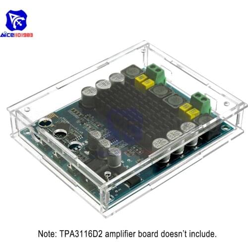 Diymore Transparent Acrylic Cover TPA3116D2 Amplifier Board Acrylic Case Protective Shell Box
