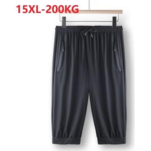 Summer Mens big size shorts sports 200KG plus size 14XL 15XL stretch large size 66 60 68 70 oversize zipper elasticity shorts