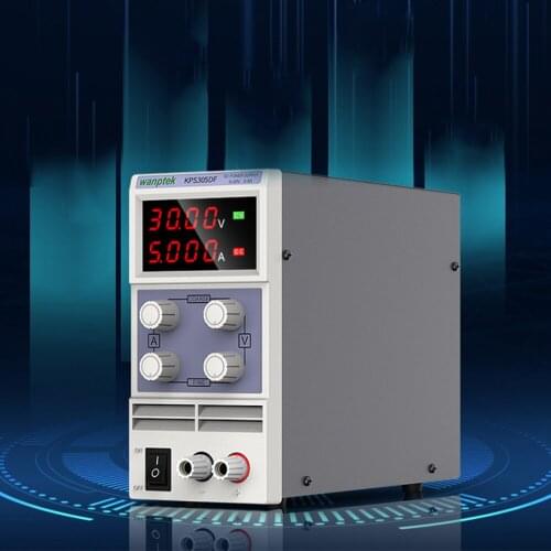 Wanptek KPS305DF 4 Digits LED DC Power Supply 0-30V/0-5A 110V-230V 0.1V/0.001A Digital Adjustable