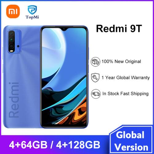 Global Version Xiaomi Redmi 9T 4GB RAM 128GB ROM Mobile Phone Snapdragon 662 Octa Core 6.53" 6000mAh 48MP Quad Camera redmi 9 t