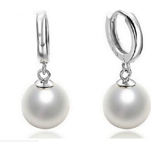 Simple Delicate pearl Pendant earring for women new arrival ear settings accessories nickel-free fashion jewelry