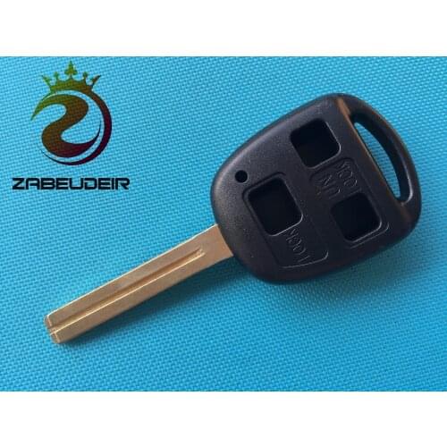 1Pcs New Replacement Key Case For Lexus ES GS LS LX IS LX RX Remote FOB 3 Buttons Shell Uncut Long Blade About 46mm No Logo Auto