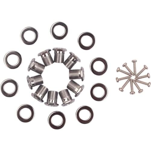 10 Sets Hex Threaded Bushing & Ferrules & Mount Screws for Ukulele Guitar Tuner Tuning Pegs