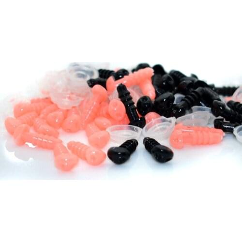 100pcs 10x7mm 7x5mm black Pink Colors plastic safety toy nose &soft washer for diy Puppy Bear Animal Puppet plush doll findings
