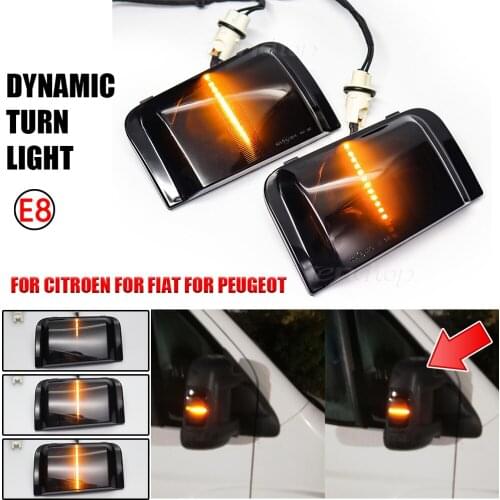 2pcs Dynamic LED Turn Signal Light For Peugeot Boxer Fiat Ducato Citroen Jumper Car Sides Mirror Blinker Sequential Indicator