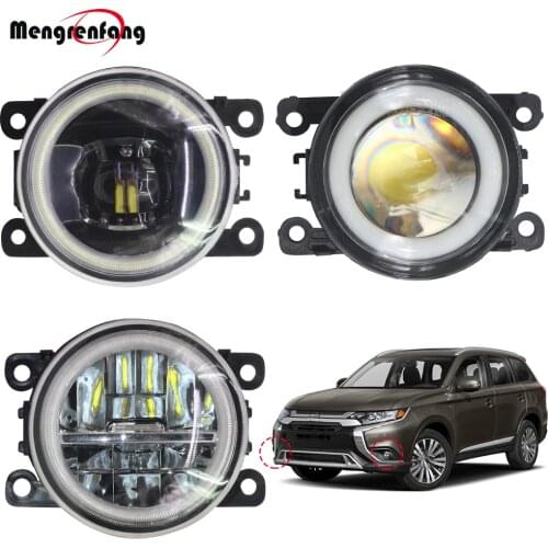 2 X Car LED Bulb Fog Light H11 Halo Ring Angel Eye Daytime Running Light DRL 12V For Mitsubishi Outlander II CW_W 2006-2012
