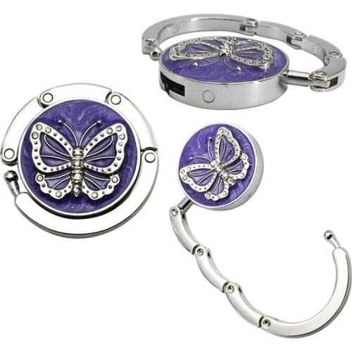 2021 Butterfly folding bag handbag tote table hanger hook holder purse hanger holder