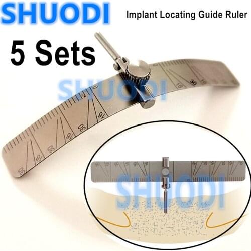 5 sets Dental Positioning Ruler Guage Implant Locating Guide Surgical Planting Positioning Locator Autoclavable with Angle