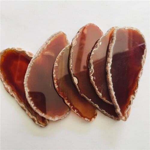 5pc gray Large Agate Slice Geode Polished Crystal Quartz