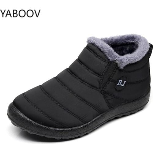 Ankle Boots Winter Footwear Unisex Couples New Outdoor Men Snow Boots Plush Inside Anti Skid Bottom Warm Waterproof Ski Shoes