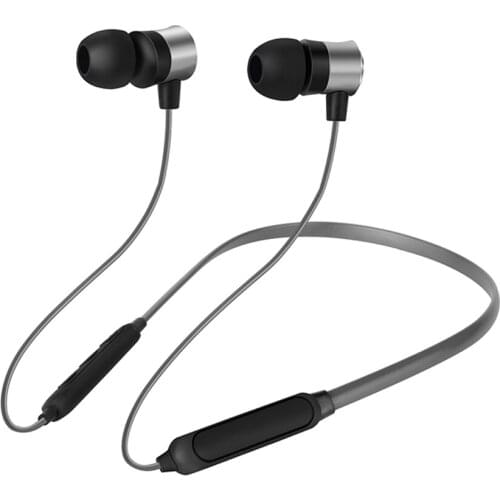 Factory Price neckband wireless Sports Headset Bluetooth running earbuds walking Sweatproof Earphone with metal magnet earbuds