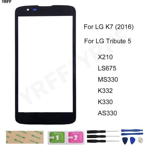 YRFF K7 Q7 Front Panel Glass For LG K7 Front Glass Outer Glass Replacement Cover
