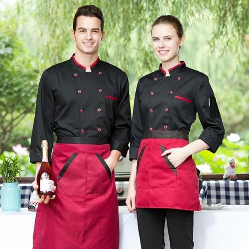 Wholesale Chef Uniform Sushi Chef Coat Restaurant Waitress Jacket Bakery Master Waiter Uniform Cook Long Sleeve Work Wear Shirt