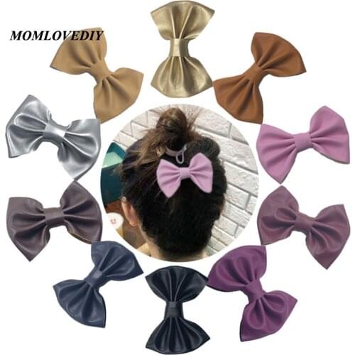 Pu Candy Color Baby Mini Small Bow Hair Clips Safety Haarspelden Hair Pins Barrettes for Children Girls Kids Hair Accessories