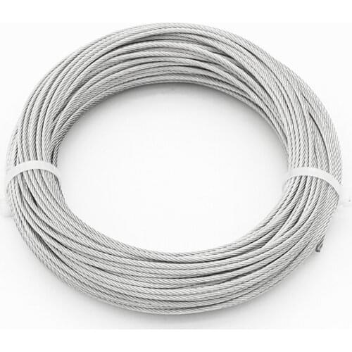 Diametre 0.5mm,0.8mm,1mm Length 20m,30m,40m,50m Soft Stainless steel wire rope repair lifting cable